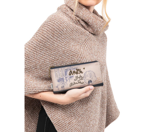 Portofel casual, dama, ANEKKE 41849-906, bej, piele ecologica